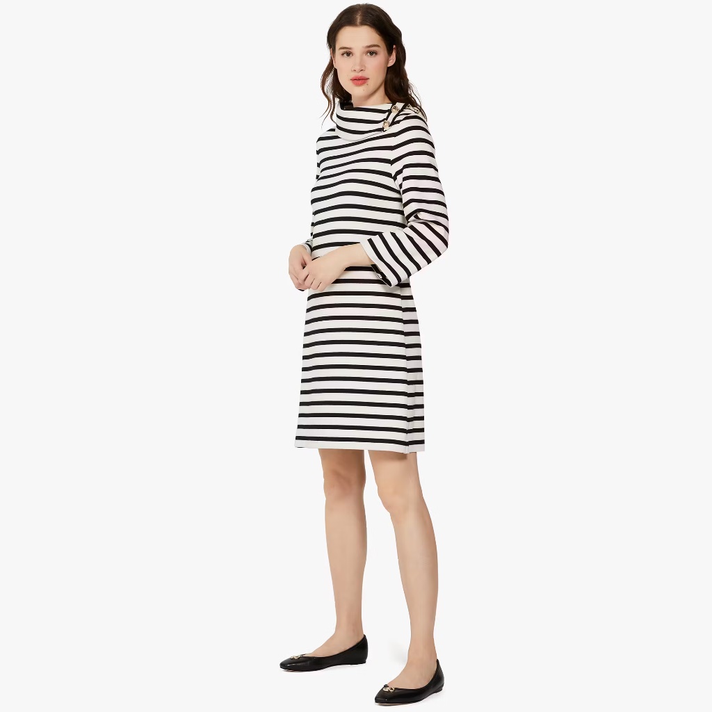 Kate Spade Turtleneck Ponte Striped Dress Nwt